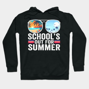 Schools Out For Summer Glasses  Of School Teacher Hoodie